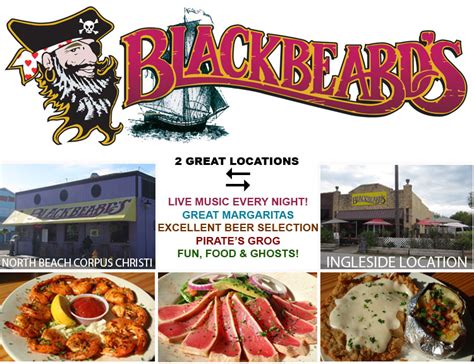 Blackbeards restaurant - About Blackbeard's Triple Play New Bern. Our restaurant menu has a variety of homemade recipes cooked with local fresh ingredients. Our bar menu has a wide selection of brewed beers that include some of our own! Blackbeard's owner Dale Overbee has a brewery, distillery and taproom just down the river a bit!! Our very …